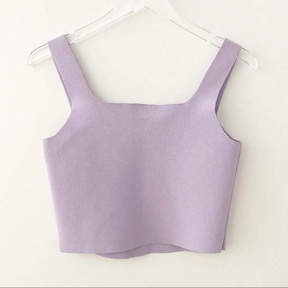 ALC Victoria Knit Stretch Crop Square Neck Tank Size XL Excellent Condition - Picture 4 of 9